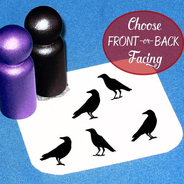 Crow Stamp Little Crow Silhouette Rubber Stamp Small Raven Stamps Two Styles of Tiny Crow Stamp Set Corvus Carrion Crow Black Bird Standing