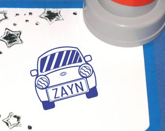 Personalized Car Name Stamp, Custom License Plate Kids Self Inking Stamp
