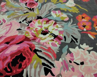 Floral Tufted Rug Large Botanical Area Rug Colorful Living Room Decor