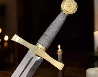 Réplica de Excalibur forjada a mano: espada del Rey Arturo de acero al carbono