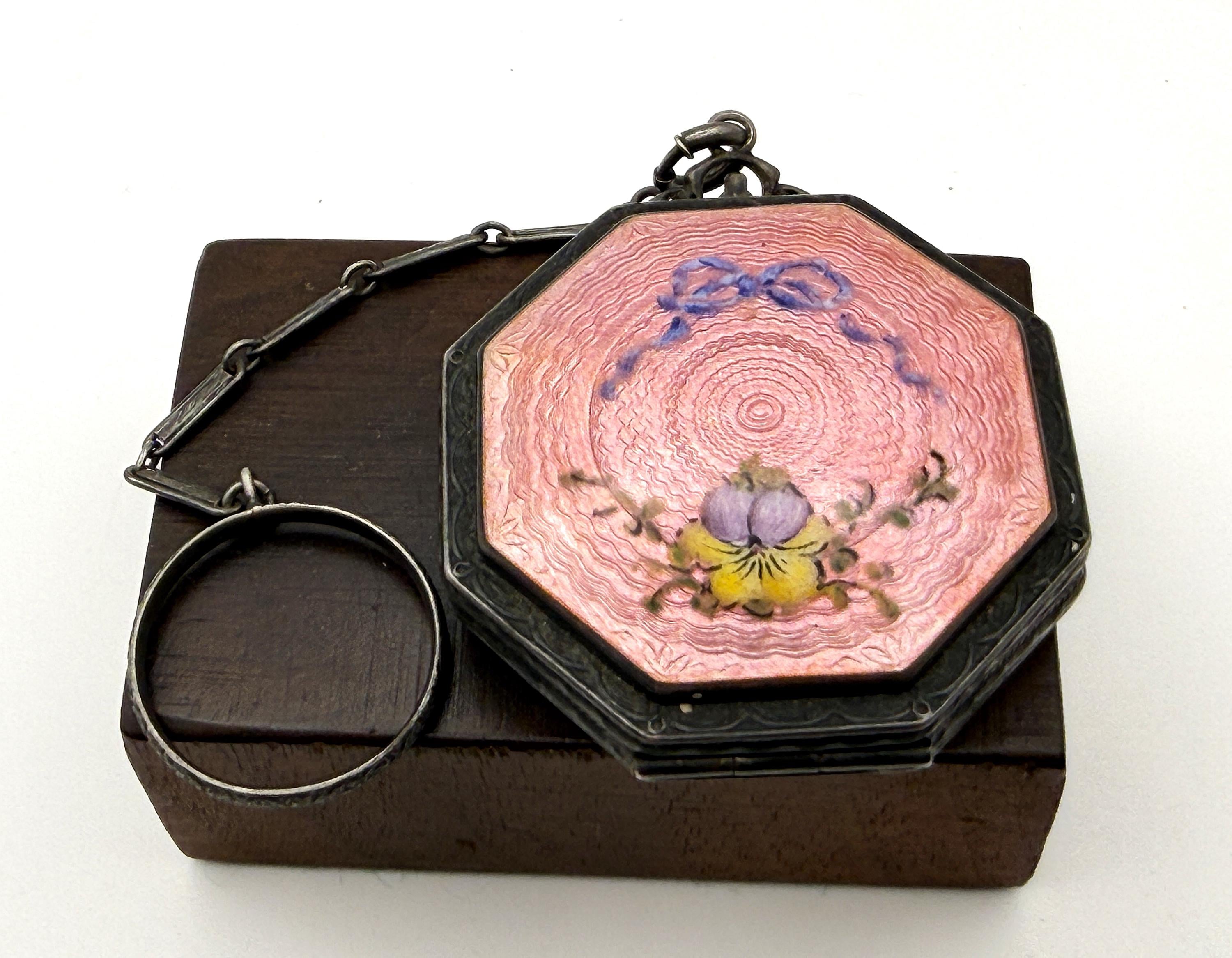 Antique Sterling Silver Compact - Etsy