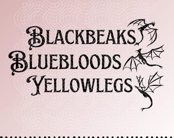 Manon Blackbeak Den trettonde tronen av glas SVG Cricut-klippfil, digital nedladdning av png, Sarah j Maas, yellowlegs, SJM vinyldekalfil