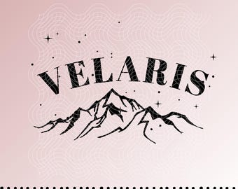Velaris Mountains Acotar SVG cut file, digital PNG, A Court of Thorns and Roses, throne of glass digital Cricut svg, Sarah j Maas