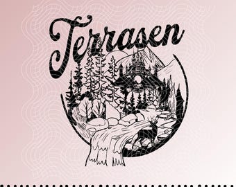 Terrasen Throne of Glass SVG Cricut cut file,  TOG png digital download, Sarah j Maas, Fireheart Aelin SJM Vinyl Decal file