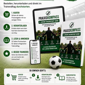 E-Jugend Saisonstart-Guide 2026/27 | Praxisratgeber für Fußballtrainer | Spielregeln, Spielformen & Checklisten | PDF