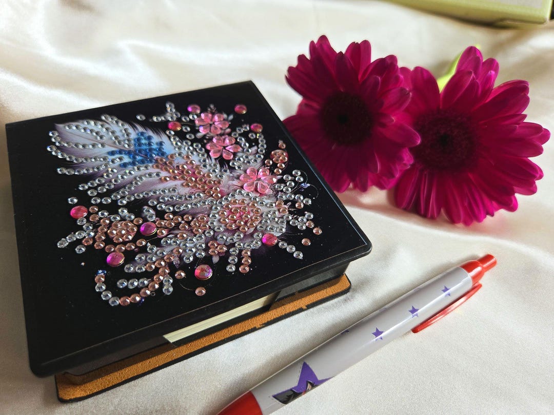 Rhinestone Note Pad Box - Etsy