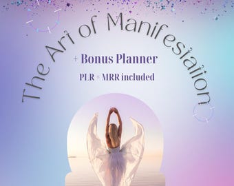 Przewodnik po manifestacji + Planer | Prowadzenie dziennika, Prawo przyciągania, Afirmacje, Wizualizacja | Miłość własna i obfitość | PLR + MRR