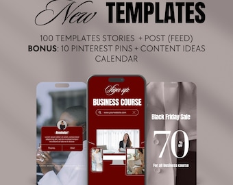 Szablony na Instagram dla kobiet przedsiębiorców | Edytowalny pakiet w Canva | Nowoczesne projekty zwiększające sprzedaż i widoczność