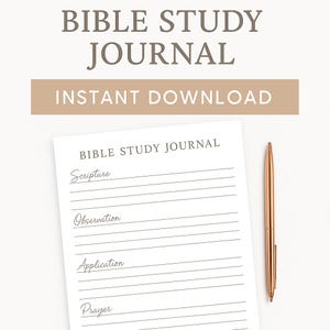 Faith-Based Bible Study Printable | Scripture Reflection Journal Page | Christian Digital Download | Prayer & Gratitude Page