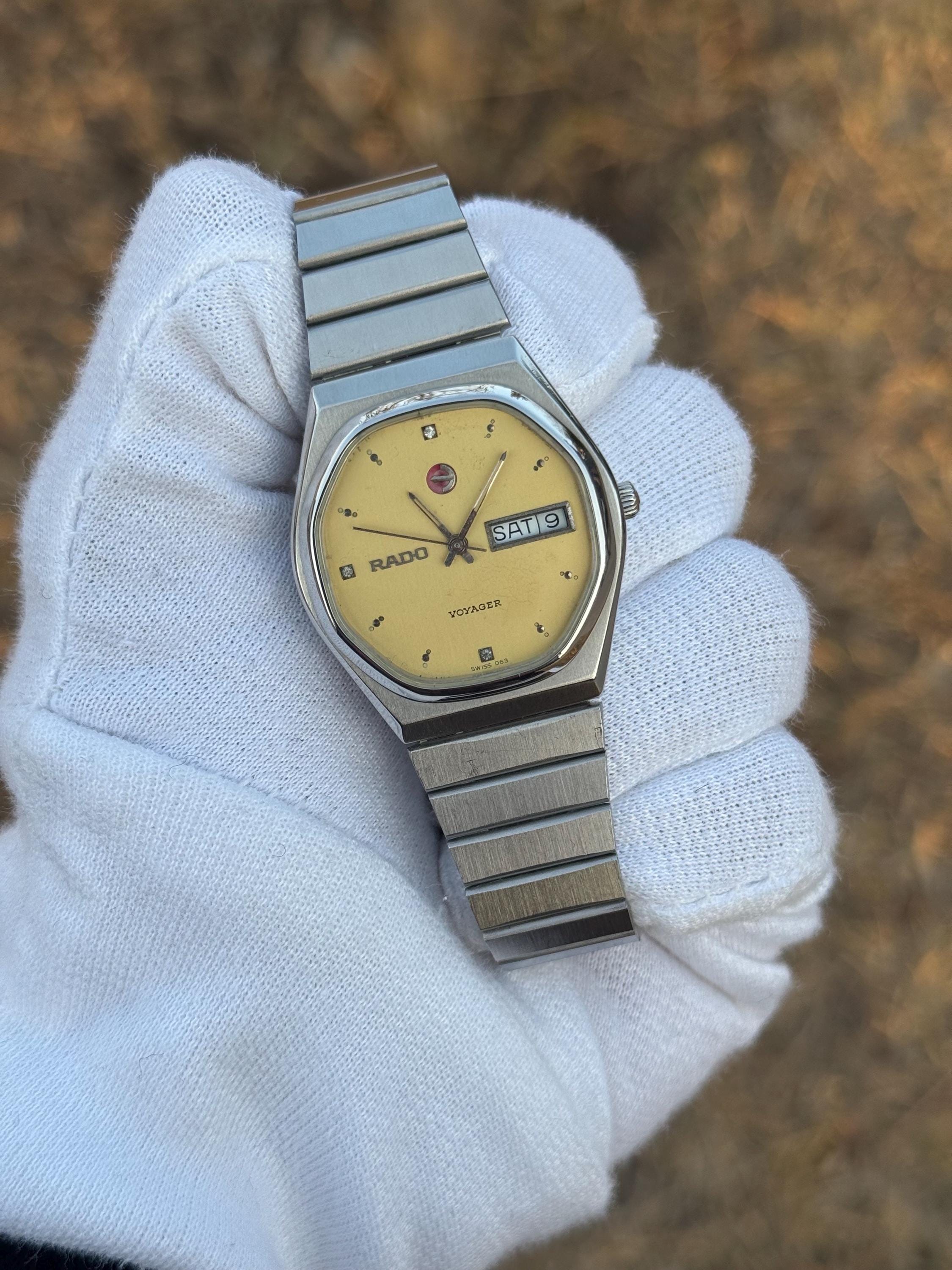 Vintage RADO Voyager Automatic Watch: Swiss Made Stainless Steel