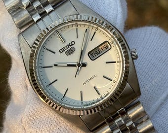 Seiko 5 Crisp White Dial SNXJ Automatic Mechanical 7009-3110