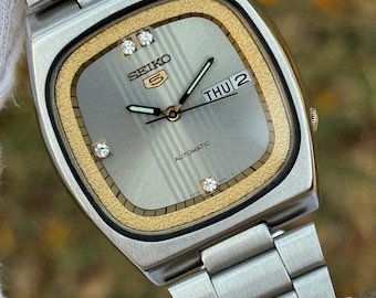 Seiko 5automatic 6319-8000 Day / Date Stainless Steel Water Resist