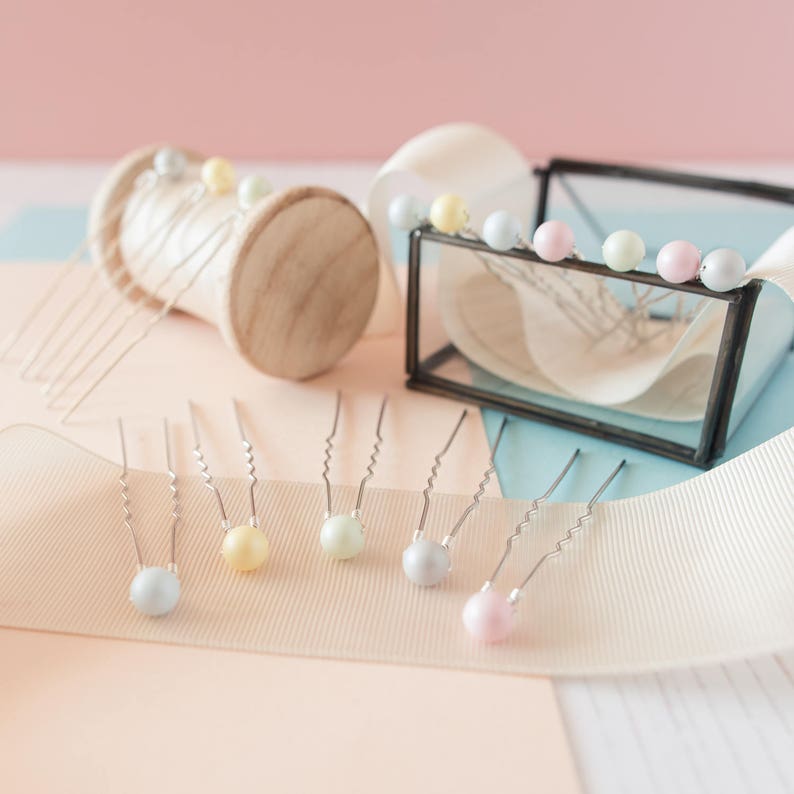 Blue Hair Pins Something Blue Blue Bridesmaid Hair Pins Etsy UK