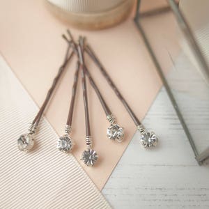 Diamante Hair Slides, Diamante Bobby Pins, Rhinestone Hair Pins, Rhinestone Slides, Flower Girl Hair Slides, Flower Girl Accessories,