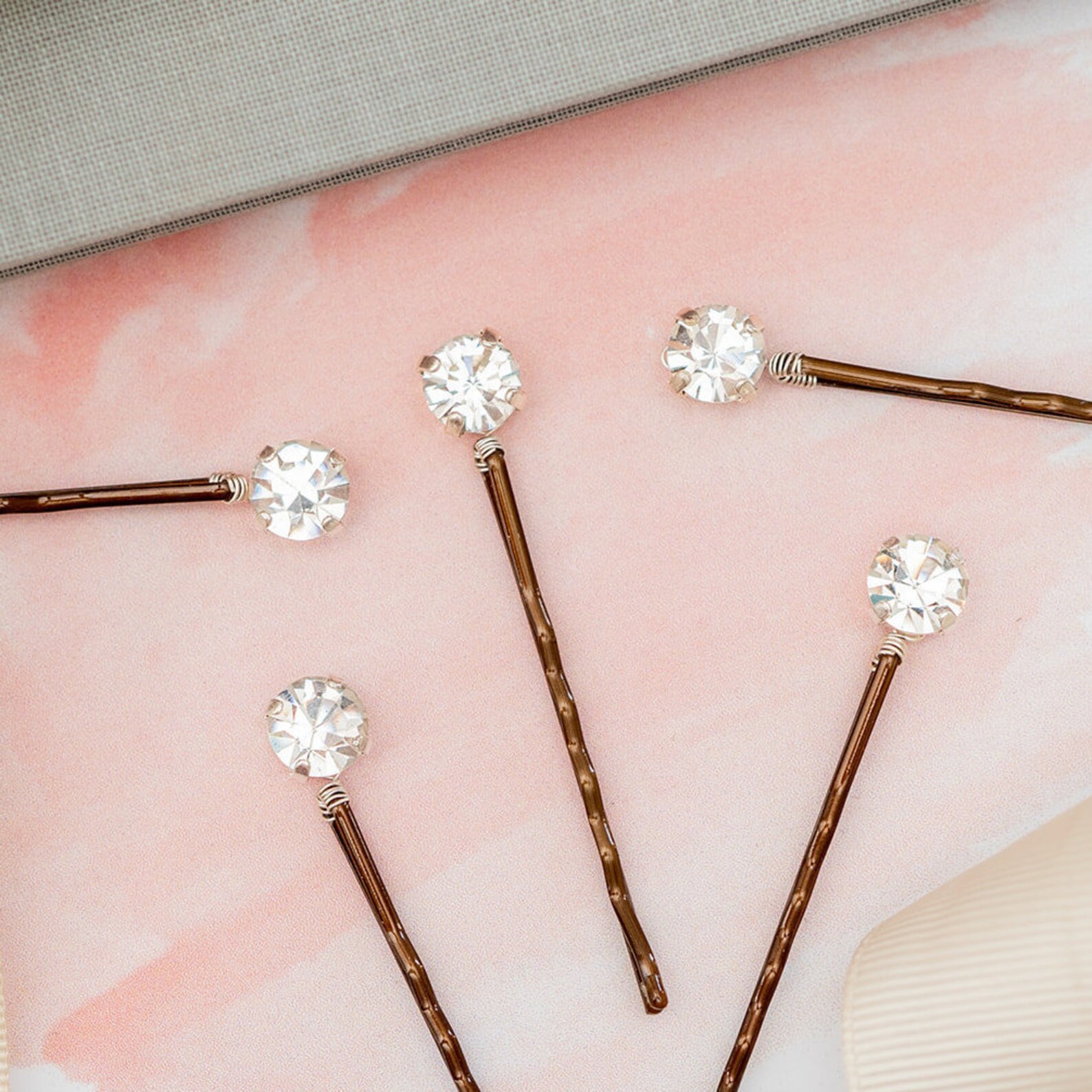 Large Diamante Bobby Pins Big Rhinestone Hair Pins Etsy UK