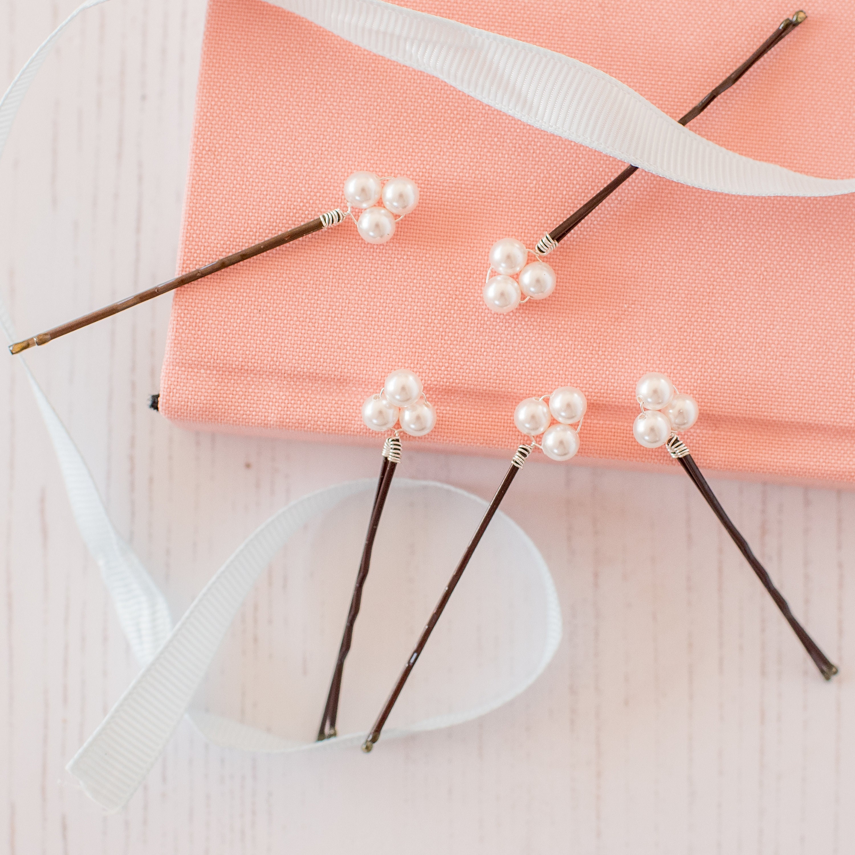 Pearl Hair Pins Pearl Cluster Hair Slides Pearl Bobby Pins Etsy UK
