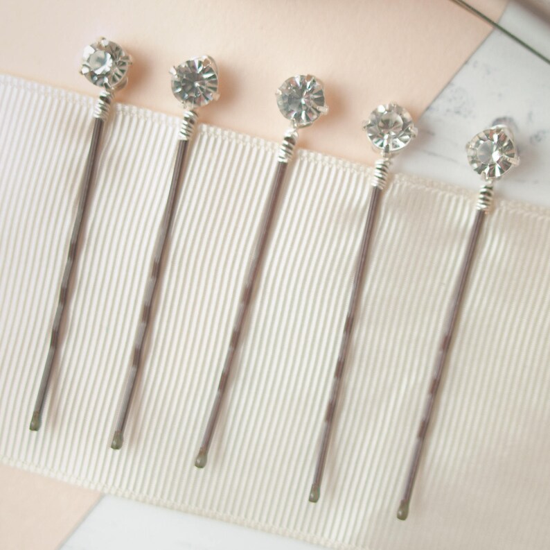 Diamante Hair Slides Diamante Bobby Pins Rhinestone Hair Etsy UK