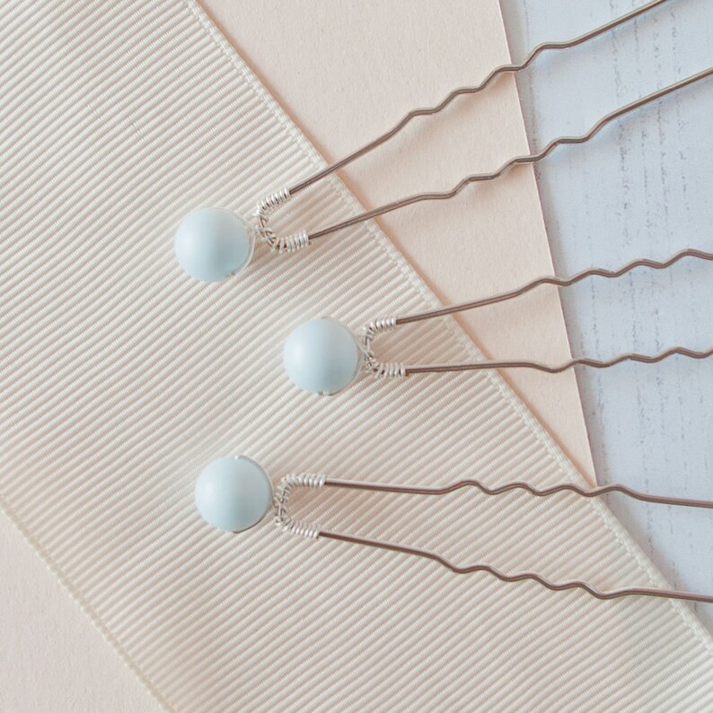Blue Hair Pins Something Blue Blue Bridesmaid Hair Pins Etsy UK