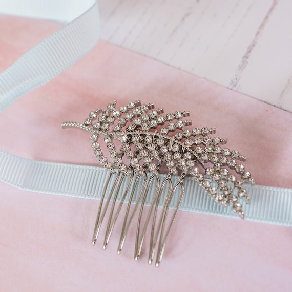 BRIDAL HAIR COMB WEDDING COMBS DIAMANTÉ CRYSTAL RHINESTONE VINTAGE SLIDES £2.50