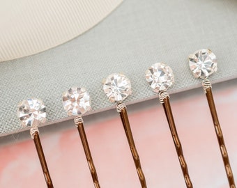 Large Diamante Bobby Pins, Big Rhinestone Hair Pins, Rhinestone Slides, Diamante Bridal Pins, Rhinestone Wedding Accessories