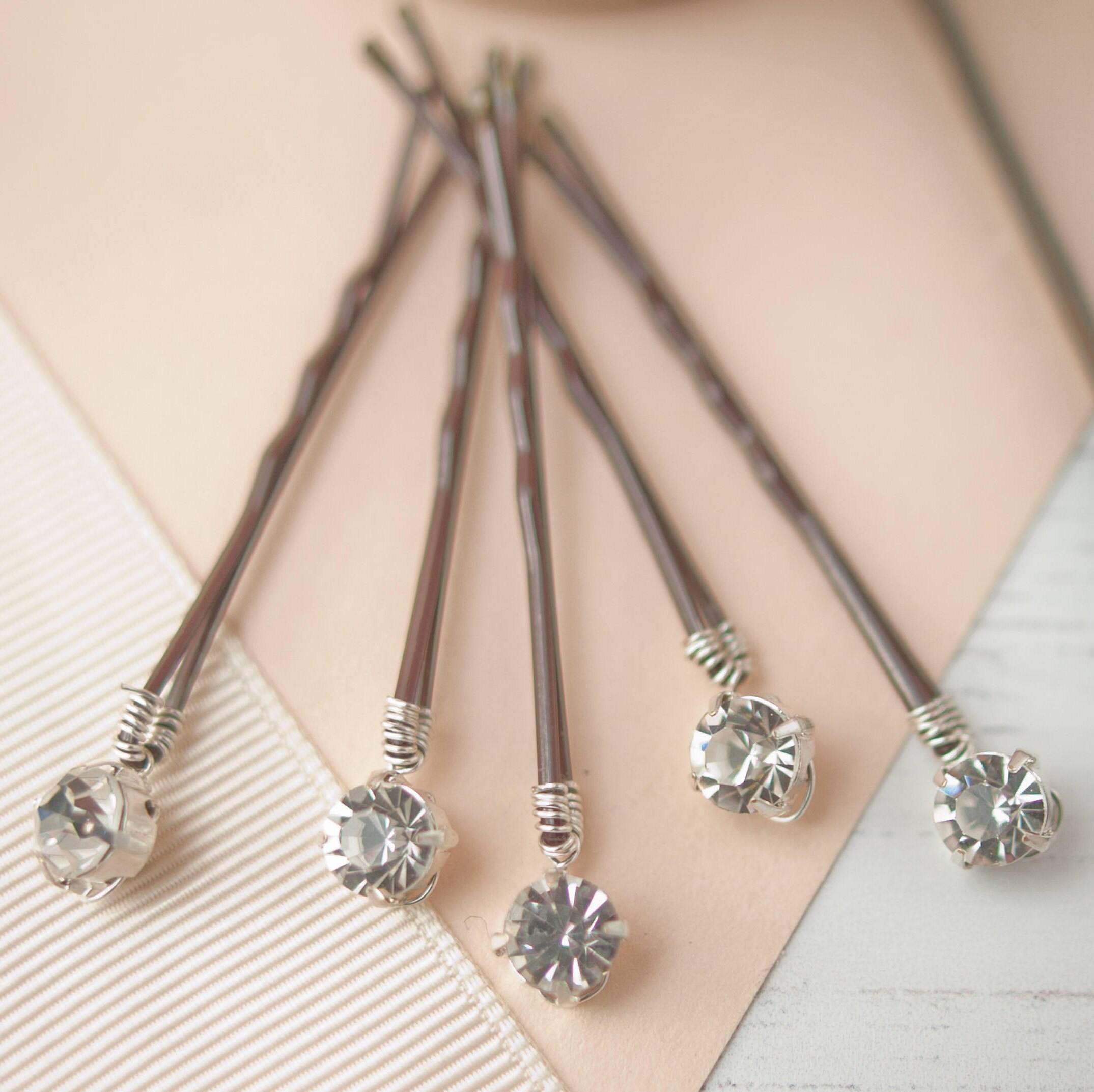 Diamante Hair Slides Diamante Bobby Pins Rhinestone Hair Etsy UK
