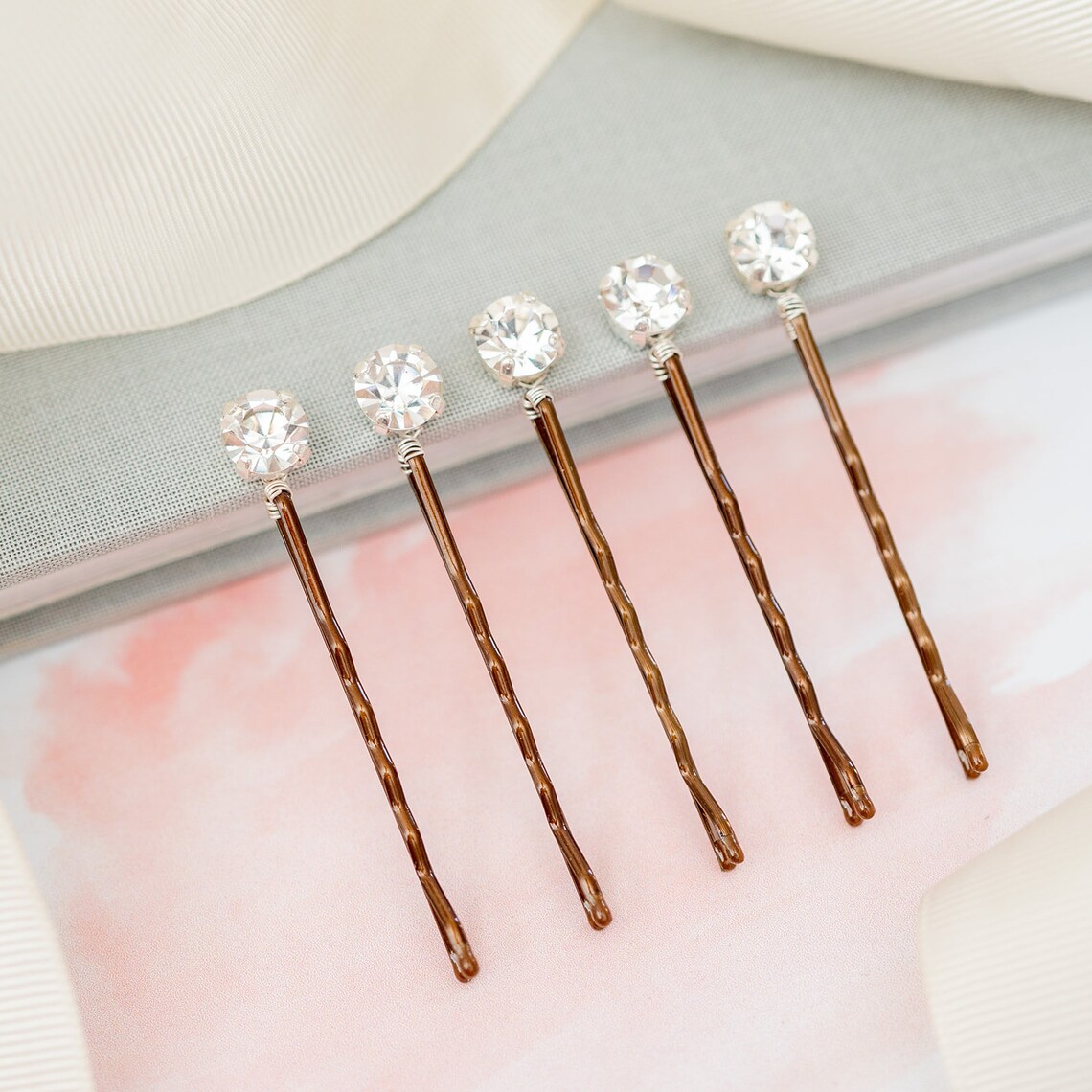 Large Diamante Bobby Pins Big Rhinestone Hair Pins Etsy UK