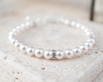 Pearl Bridal Bracelet, Wedding Bracelet, Bridal Jewellery, Bridesmaid Bracelet, Bridesmaid Gift, Ivory Pearl Bracelet