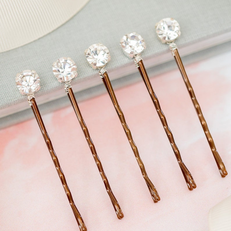 Large Diamante Bobby Pins Big Rhinestone Hair Pins Etsy