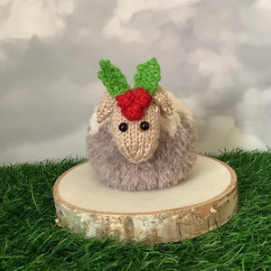 Stickmönster för julpudding med chokladapelsin och överdrag till tacka