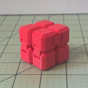 3D Printed Infinity Fidget Cube | Flexible Sensory Desk Toy