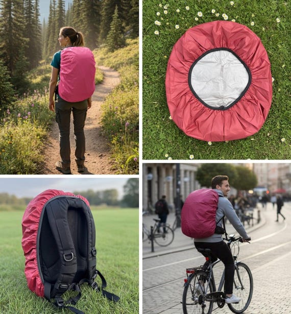 cycling bag rain cover ROCKBROS Hard Shell Bike Rack Waterproof 9L Capacity with Shoulder Strap This bag also comes with a rain cover Pannier Backpack - Replacement Rain