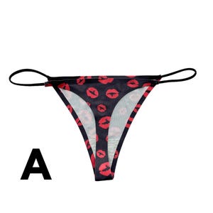 Aangepaste string naam brief slipje tanga sexy, gepersonaliseerde string vriendin aangepaste onderbroek, vrouwen kerstcadeau voor vrouwen cadeau.