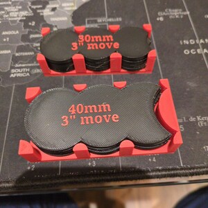 Messhilfe für Tabletop-Wargames, 1-Zoll-Stepper für verschiedene Basegrößen, 25 mm, 28 mm, 30 mm, 32 mm, 40 mm, 50 mm und 60 mm. Messwerkzeug Bild 6