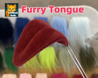 Harige driehoekige tongsteun: buigbaar pluche fursuitaccessoire