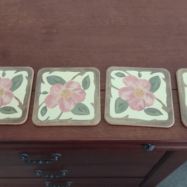 Vintage Desert Rose Drink Coasters