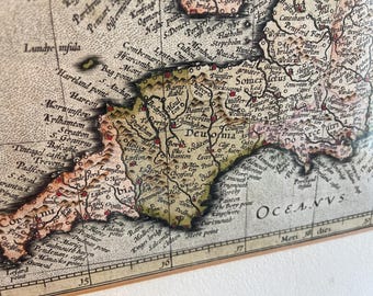 Mapa antiguo de Inglaterra y Gales