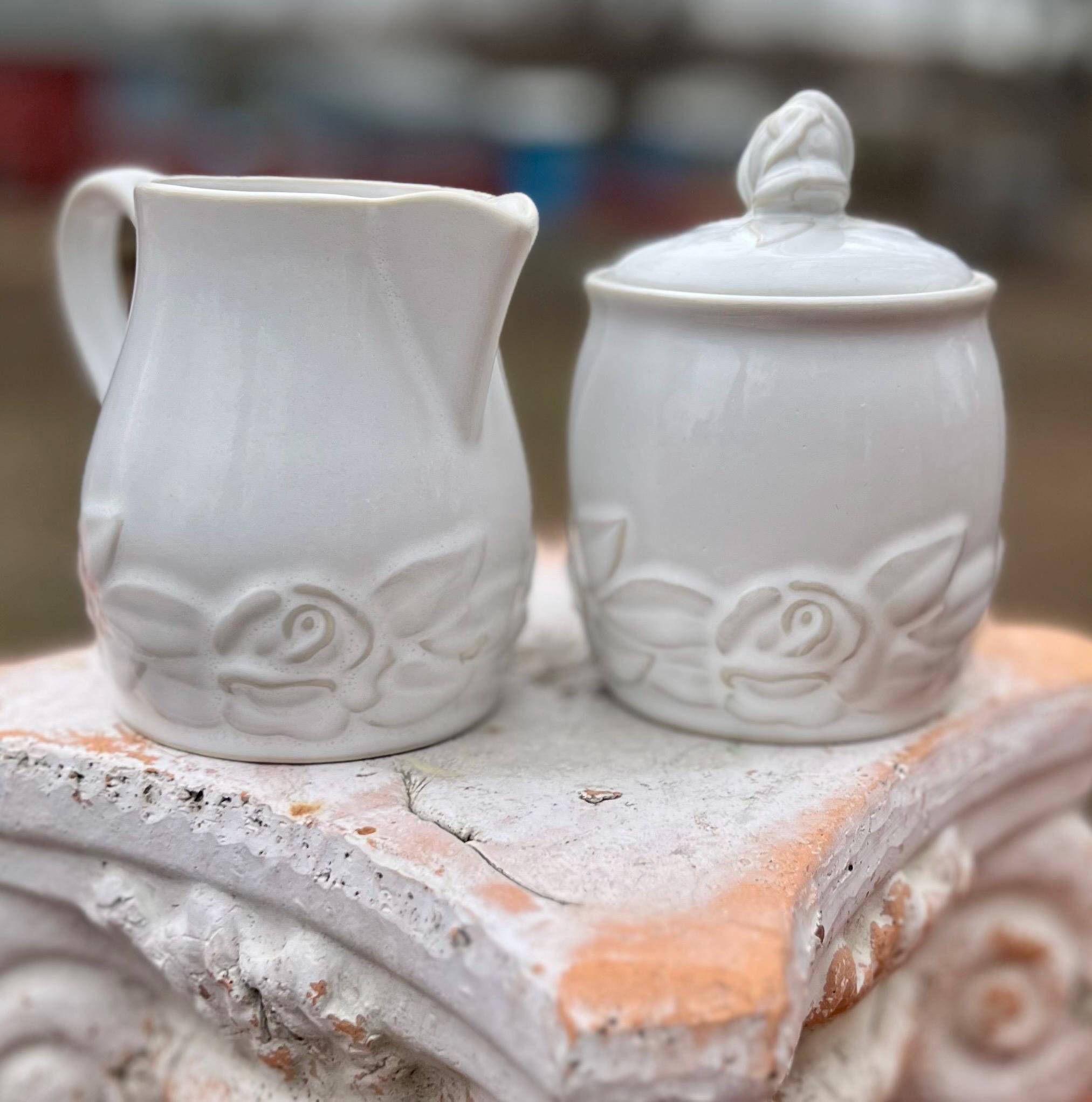Vintage Christian Dior French Country Rose Creamer and Sugar Bowl