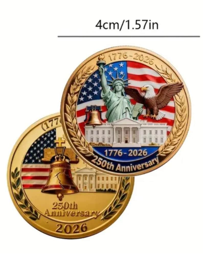 Statue of Liberty, Commemorative Coin, US 250 Year Commemorative Coin ...