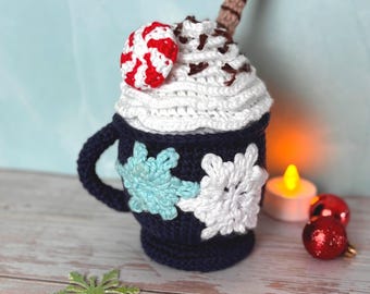 Heiße Kakao-Tasse Häkelmuster | Urlaub Amigurumi (PDF-Muster)