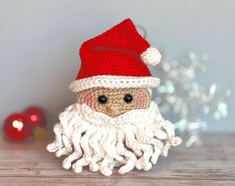Weihnachtsmann Ornament Häkelanleitung | Weihnachten Amigurumi | Urlaub Baum Dekor | PDF-Schnittmuster