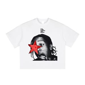 ASAP ROCKY GRAHPIC Tシャツ、ASAP、ラッパー、コンサート、グッズ、ヒップホップ、ストリートウェアTシャツ、グラフィックTシャツ、白Tシャツ