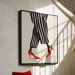 Wandbild mit Absätzen | Modeillustration | Schicker, glamouröser Ankleideraum | DA00007