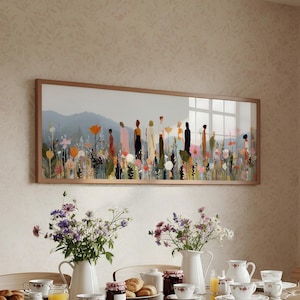 Textured Wall Art | Oversized Panoramic Print | Above Bed Decor | DA00166