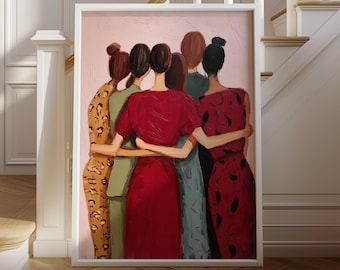 Schwesternschaft Kunstdruck | Frauen Empowerment, Freund Geschenk (Digitaler Download) | DA00175