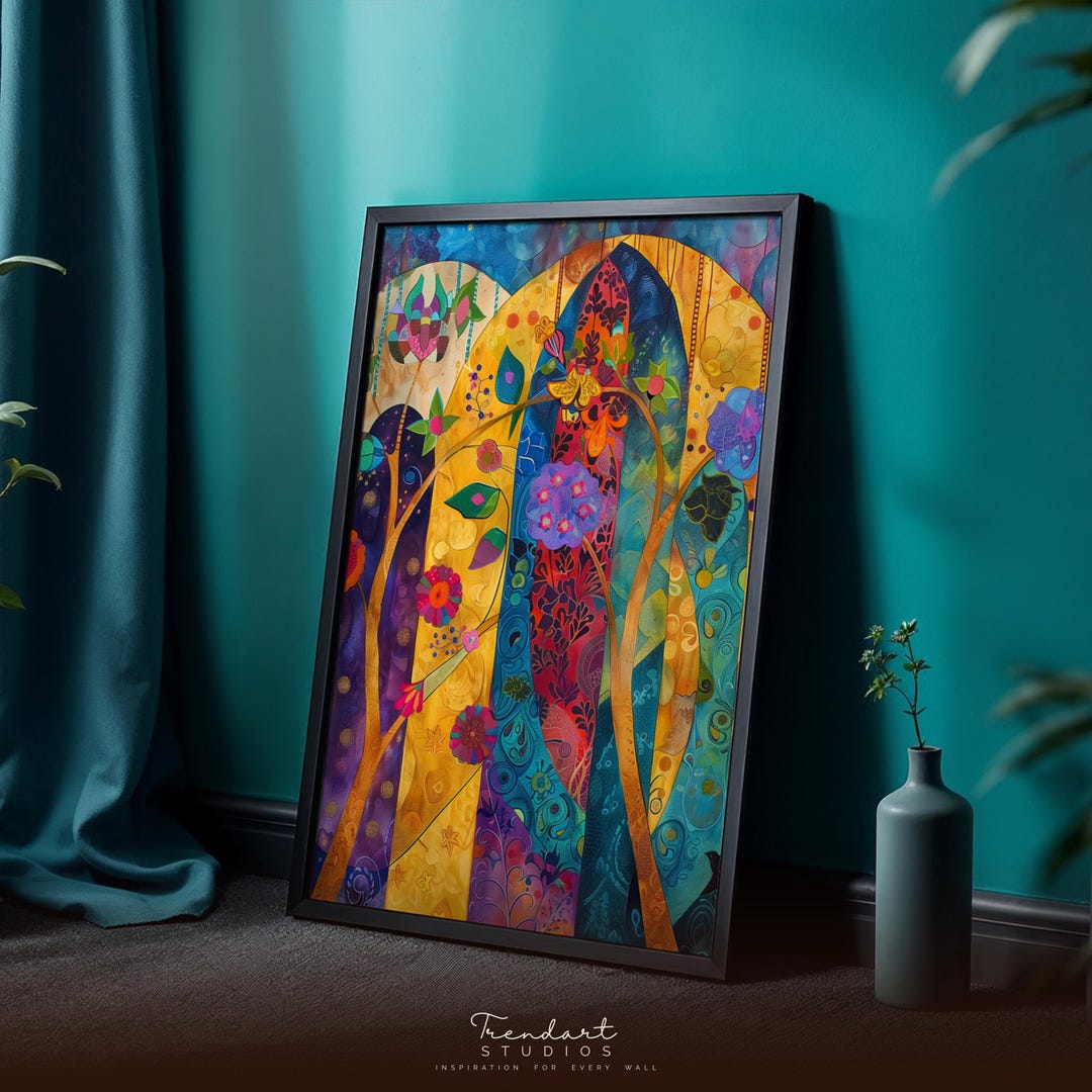 Jewish Wall Art, Modern Judaica Art Print, Colorful Tree of Life Decor ...