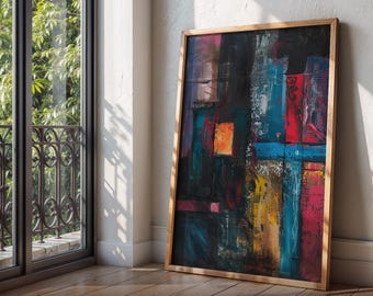 Judaica Wall Art | Modern Jewish Art Print | Abstract Israel Decor | DA00159