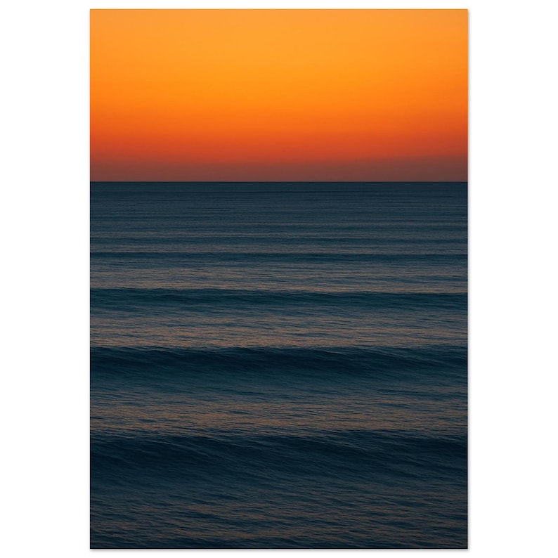 Ocean Photography Print - Serene Minimalist Wall Art, Sunset Seascape for Modern Coastal Decor image 7