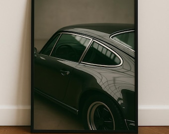 Arte murale con auto sportive d'epoca - Stampa ispirata alle corse classiche della 911, stampa automobilistica