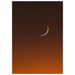 Crescent Moon Art Print – Warm Sky Minimalist Wall Decor image 7