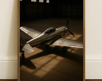Impresión de avión vintage / Fotografía artística retro de aviones